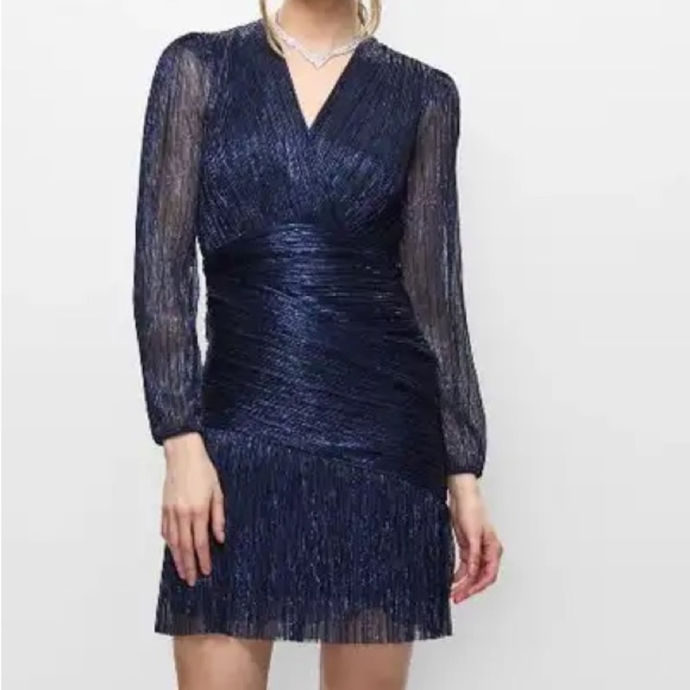 Melanie Lyne Textured Navy Dress